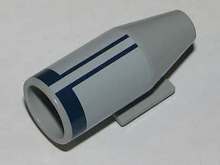 Engine, Smooth Large, 2 x 2 Thin Top Plate with 2 Dark Blue Stripes on Light Bluish Gray Background Pattern (Sticker) - Set 8128