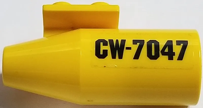 Engine, Smooth Large, 2 x 2 Thin Top Plate with 'CW-7047' Pattern Model Left Side (Sticker) - Set 7047