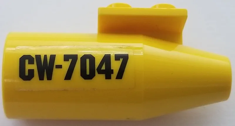 Engine, Smooth Large, 2 x 2 Thin Top Plate with 'CW-7047' Pattern Model Right Side (Sticker) - Set 7047