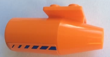 Engine, Smooth Large, 2 x 2 Thin Top Plate with Blue Diagonal Stripes Pattern Model Right Side (Sticker) - Set 4210