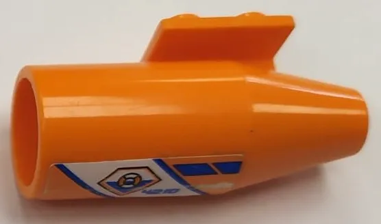 Engine, Smooth Large, 2 x 2 Thin Top Plate with Blue '4210', Diagonal Stripes and Coastguard Logo Pattern Model Left Side (Sticker) - Set 4210