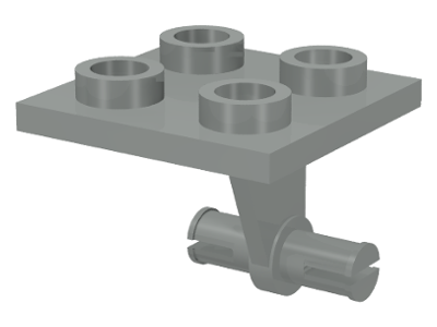 Plate, Modified 2 x 2 Thin with Dual Wheels Holder - Split Pins