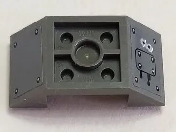 Slope, Inverted 45 4 x 2 Double with Bolted Panel and Bullet Holes Pattern (Stickers) - Set 7051