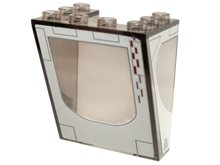 Windscreen 3 x 4 x 4 Inverted with Window Frames with Rectangles, Triangles and Small Red Lines Pattern (Stickers) - Set 10195