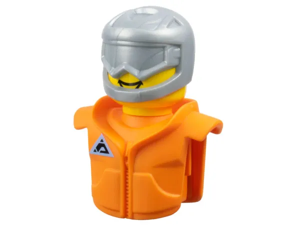 Sports Promo Figure Torso and Head Assembly McDonald's Set 6 (7922) with Medium Blue and Black Triangle Pattern (Sticker) - Set 7922