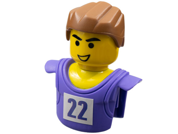 Sports Promo Figure Torso and Head Assembly McDonald's Set 3 (7917) with Lilac '22' on White Background Pattern (Sticker) - Set 7917