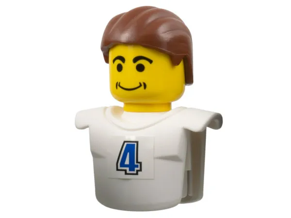 Sports Promo Figure Torso and Head Assembly McDonald's Set 1 (7923) with Blue Number 4 Pattern (Sticker) - Set 7923