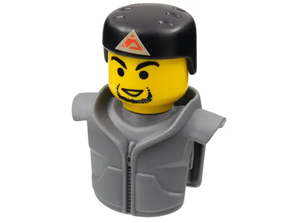 Sports Promo Figure Torso and Head Assembly McDonald's Set 7 (7921) with Dark Tan and Red Triangle Pattern (Sticker) - Set 7921