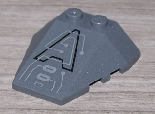 Wedge 4 x 4 Triple with Stud Notches with Exo-Force Circuitry Pattern (Sticker) - Set 7705