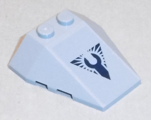 Wedge 4 x 4 Triple with Stud Notches with StarScavenger Logo Pattern (Sticker) - Set 75147