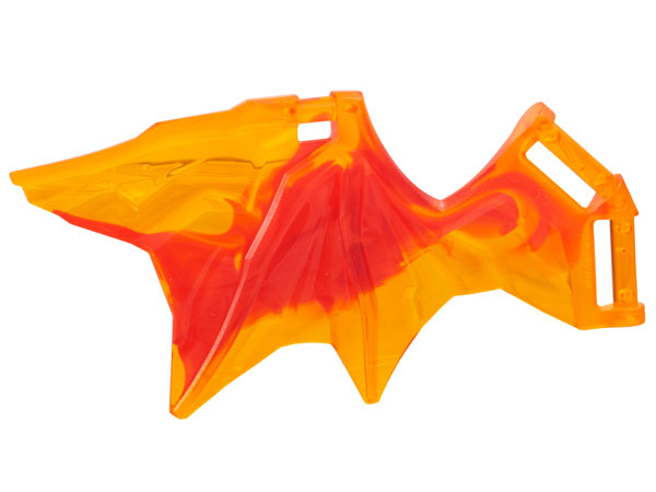 Dragon Wing 11 x 5 with Bar Handles with Marbled Red Pattern