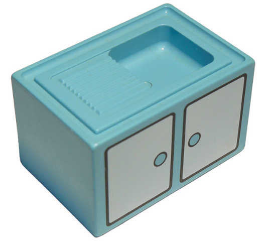 Duplo, Furniture Sink with White Cabinets Pattern