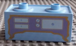 Duplo, Furniture Oven Range with 2 Top Studs and Stove Pattern (Sticker) - Set 4820