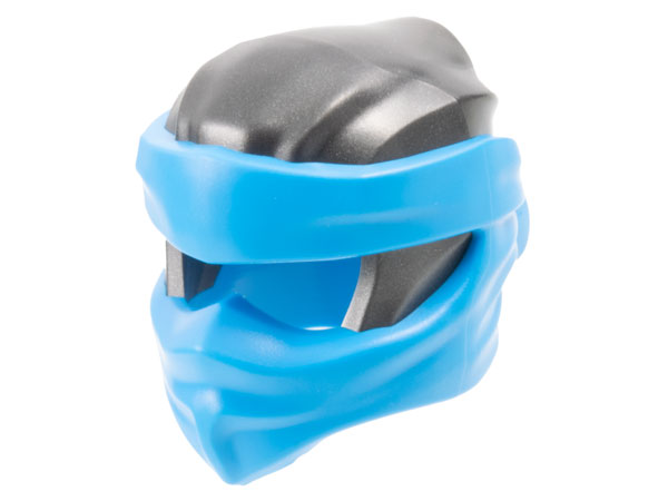 Minifigure, Headgear Ninjago Wrap Type 9 with Molded Dark Azure Wraps and Knot Pattern