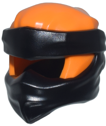 Minifigure, Headgear Ninjago Wrap Type 9 with Molded Black Wraps and Knot Pattern
