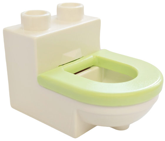 Duplo, Furniture Toilet with Yellowish Green Seat (4911 / 4912)
