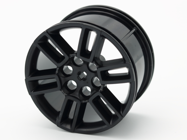 Wheel 56mm D. x 34mm Technic Racing Medium, 6 Pin Holes, Axle Hole, Open Spokes