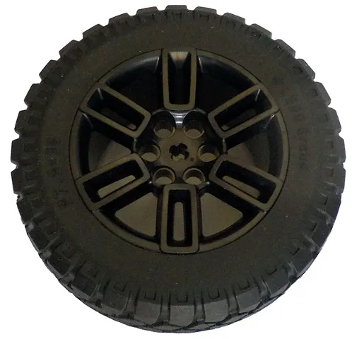 Wheel 56mm D. x 34mm Technic Racing Medium, 6 Pin Holes, Axle Hole, Open Spokes with Black Tire 87.9 x 36 (49294 / 4455)