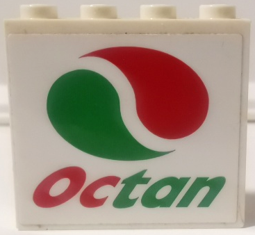 Brick 1 x 4 x 3 with Octan Logo Pattern on Both Sides (Stickers) - Set 60257