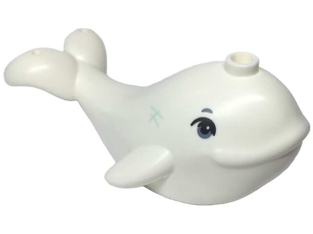 Whale, Friends Style with Sand Blue Eyes Pattern