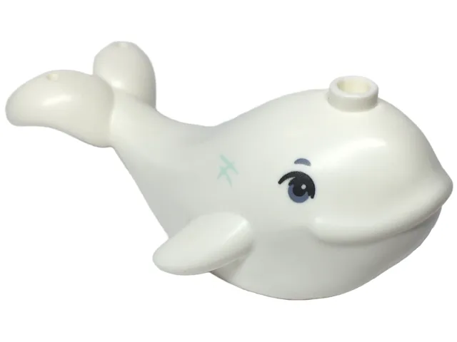 Whale, Friends Style with Sand Blue Eyes Pattern