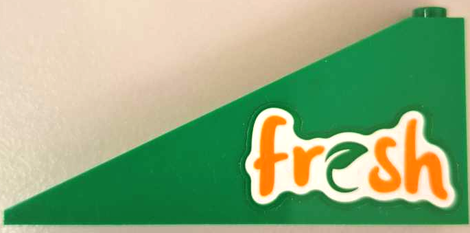 Slope 25 8 x 1 x 3 with Orange and Green 'fresh' Pattern (Sticker) - Set 60347