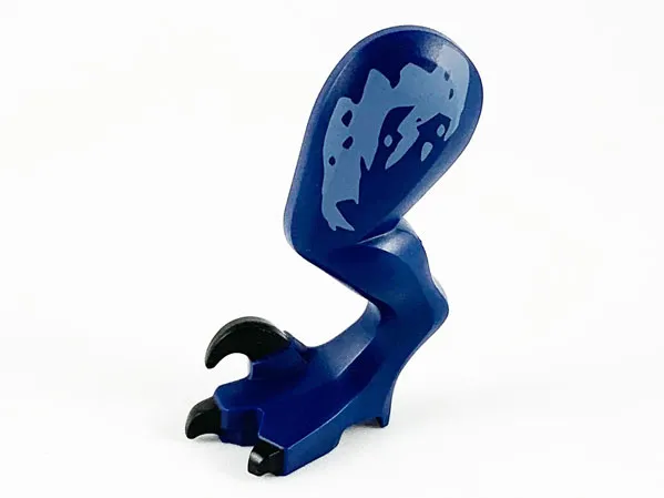 Dinosaur Leg Large (Rear) Raptor Left with Black Pin with Black Claws and Sand Blue Markings Pattern