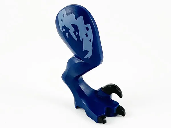 Dinosaur Leg Large (Rear) Raptor Right with Black Pin with Black Claws and Sand Blue Markings Pattern