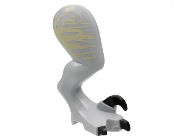 Dinosaur Leg Large (Rear) Raptor Right with Black Pin with Black Claws and Tan Markings Pattern