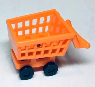 Minifigure, Utensil Shopping Cart Frame with Black Wheels (49649 / 2496)