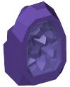 Rock 1 x 1 Geode with Molded Trans-Purple Crystals Pattern