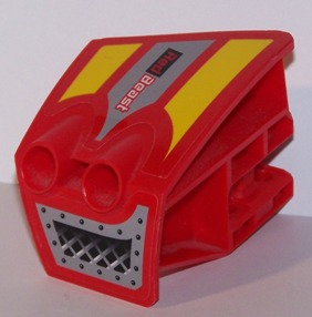 Technic, Panel RC Car Mudguard Front, Right with Vents and 'Red Beast' Pattern (Stickers) - Set 8378