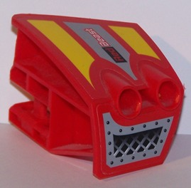 Technic, Panel RC Car Mudguard Front, Left with Vents and 'Red Beast' Pattern (Stickers) - Set 8378