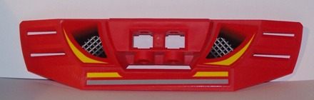 Technic, Panel RC Car Spoiler with Vents and Yellow and Gray Stripes Pattern (Stickers) - Set 8378