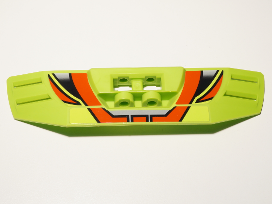 Technic, Panel RC Car Spoiler with Black and Red Stripes Pattern (Stickers) - Set 8675