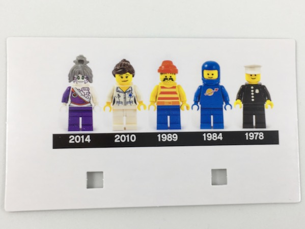 Paper Cardboard Backdrop for Set 5005358, Card with Two Square Holes and Pictures of 5 Minifigures