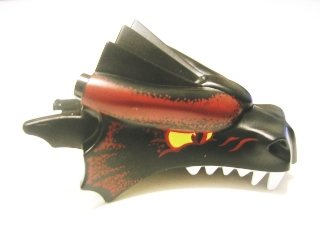 Dragon Head (Fantasy Era) Jaw Upper with Dark Red Scales and Yellow Eyes Pattern