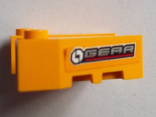 Wedge 3 1/2 x 4 with Stud Notches with 'GEAR' Pattern on Both Sides (Stickers) - Set 60151