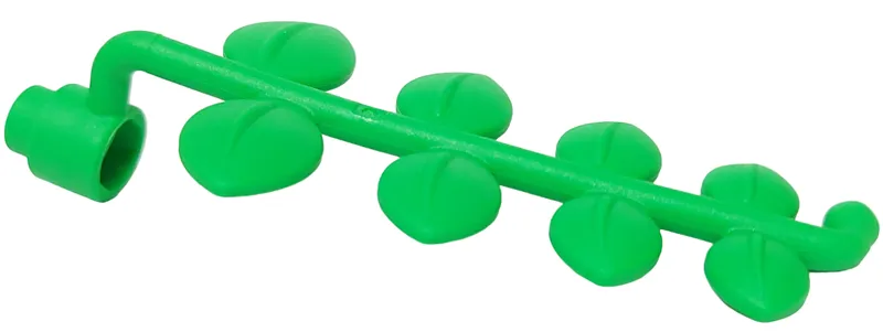 Duplo, Plant Vine Bent with Leaves and Stud Receptacle on End