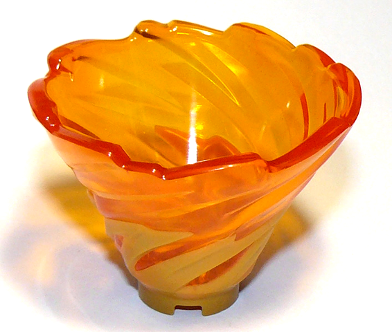 Tornado of Spinjitzu Narrow with Molded Trans-Orange Top Pattern