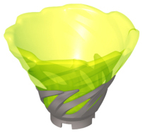 Tornado of Spinjitzu Narrow with Molded Trans-Neon Green Top Pattern