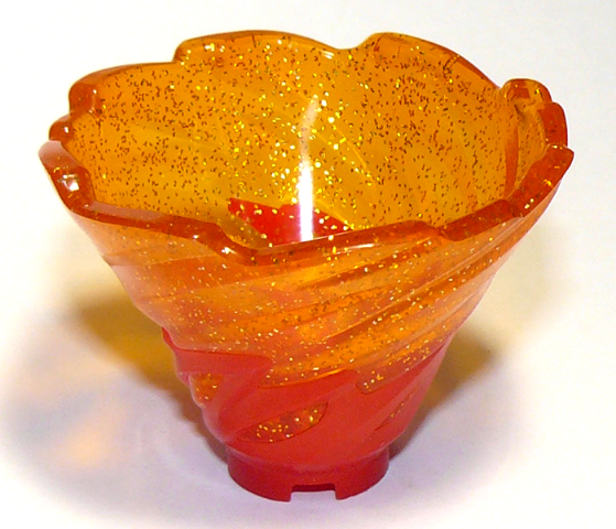 Tornado of Spinjitzu Narrow with Molded Glitter Trans-Orange Top Pattern