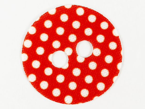 Minifigure Skirt Cloth Round with White Polka Dots on Red Background Pattern