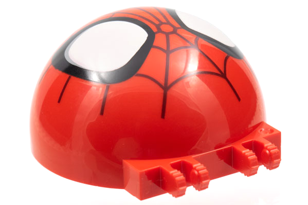 Windscreen 6 x 6 x 3 Canopy Dome Half Sphere with Dual 2 Fingers with Spider-Man Face and Dark Red Webbing Pattern