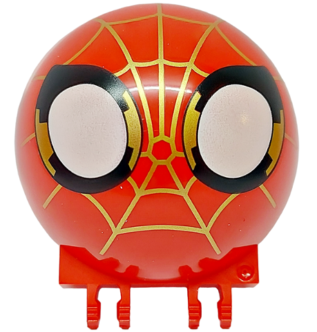 Windscreen 6 x 6 x 3 Canopy Dome Half Sphere with Dual 2 Fingers with Spider-Man Face and Gold Webbing Pattern