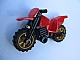 Motorcycle Dirt Bike with Black Chassis (Long Fairing Mounts) and Pearl Gold Wheels