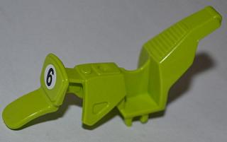 Motorcycle Fairing, Dirt Bike with Black Number 6 on White Circle Pattern (Sticker) - Set 4433