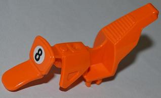 Motorcycle Fairing, Dirt Bike with Black Number 8 on White Circle Pattern (Sticker) - Set 4433