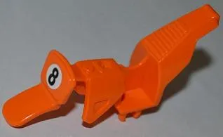 Motorcycle Fairing, Dirt Bike with Black Number 8 on White Circle Pattern (Sticker) - Set 4433