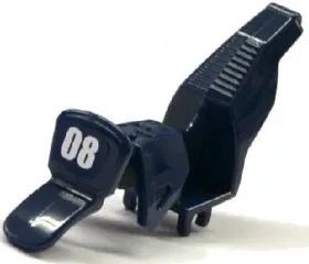 Motorcycle Fairing, Dirt Bike with White '08' on Dark Blue Background Pattern (Sticker) - Set 60069